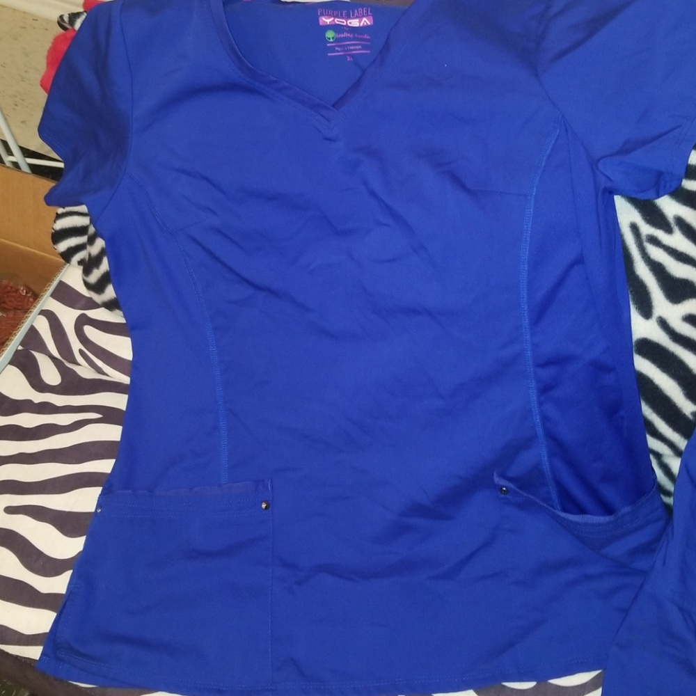 Healing hands royal blue scrubs